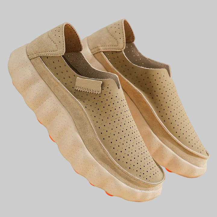 Men's Perforated Cushioned Slip-On Loafers