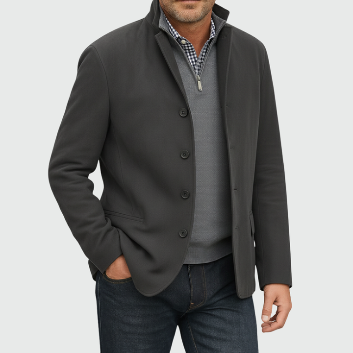 Men's Classic Suede Button Jacket