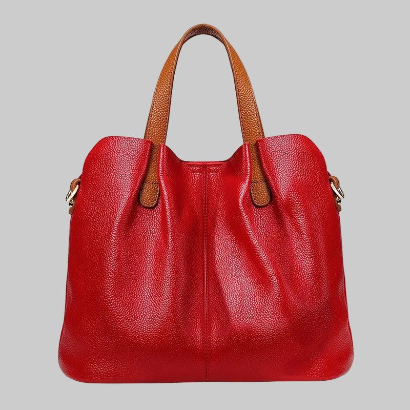 Structured Tote Bag with Contrast Top Handles