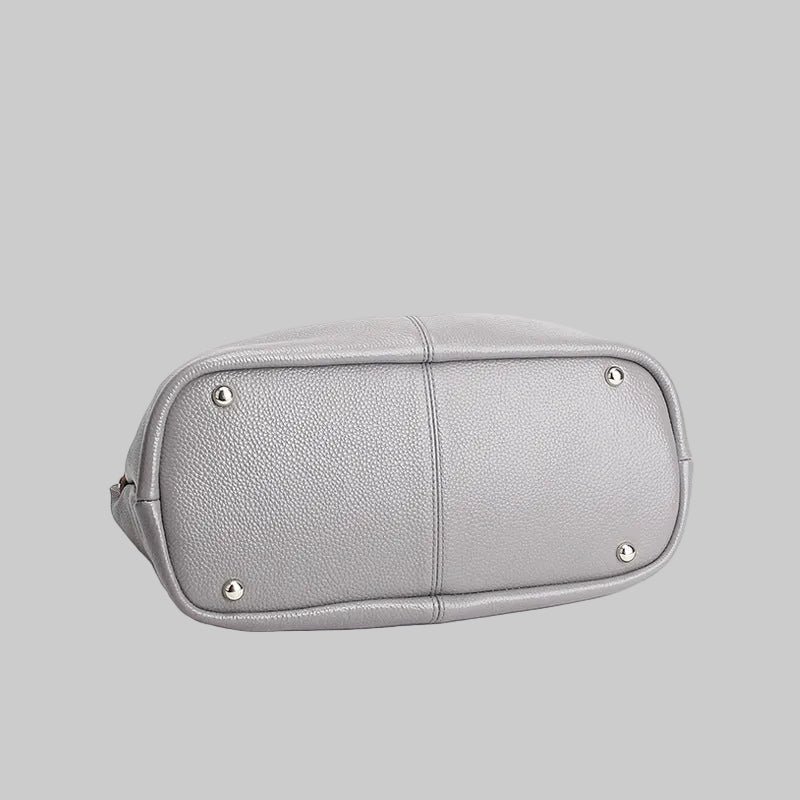 Structured Tote Bag with Contrast Top Handles