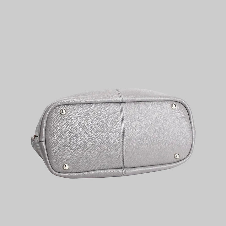 Structured Tote Bag with Contrast Top Handles