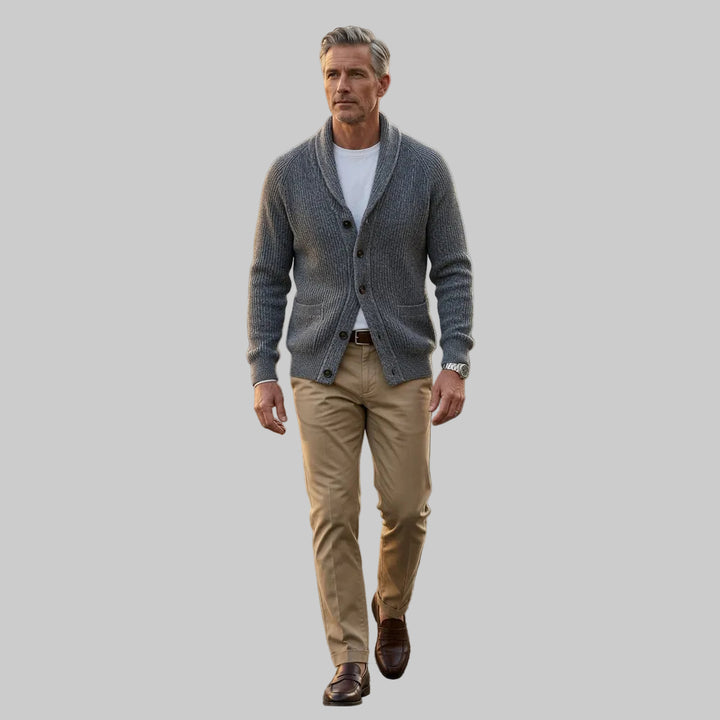 Long-Sleeve Button-Front Cardigan