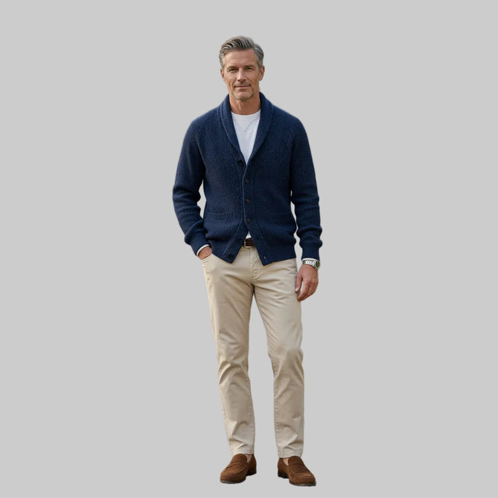 Long-Sleeve Button-Front Cardigan