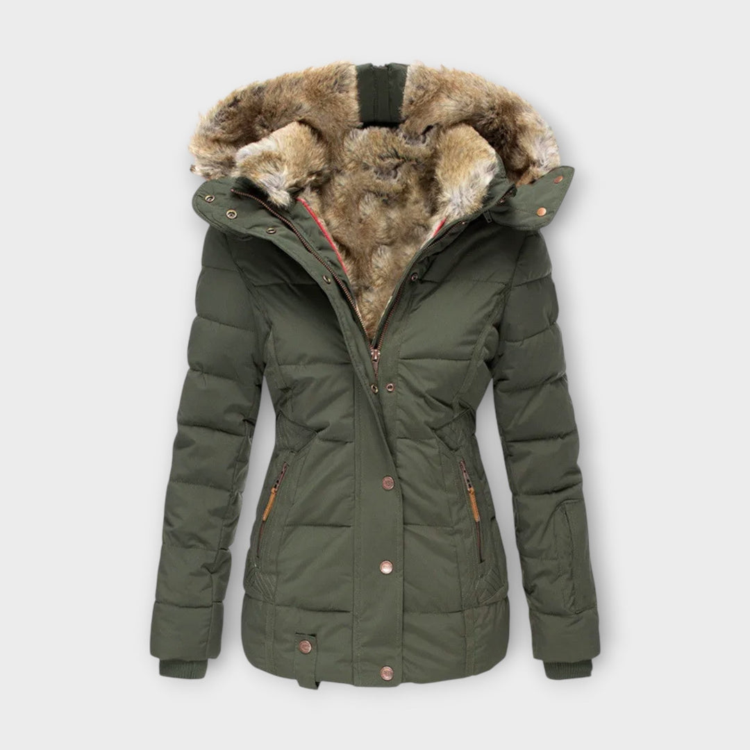 Hooded Faux Fur-Lined Winter Jacket
