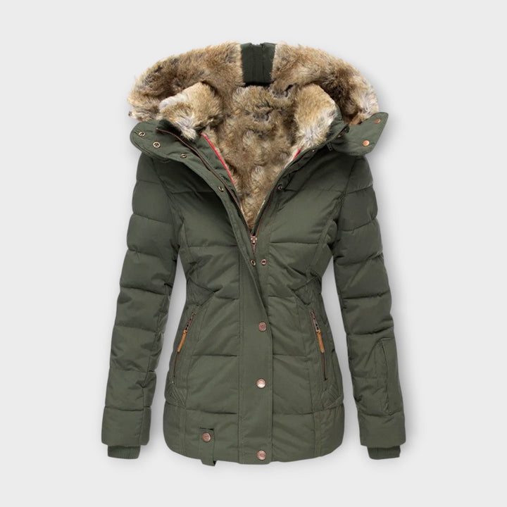 Hooded Faux Fur-Lined Winter Jacket