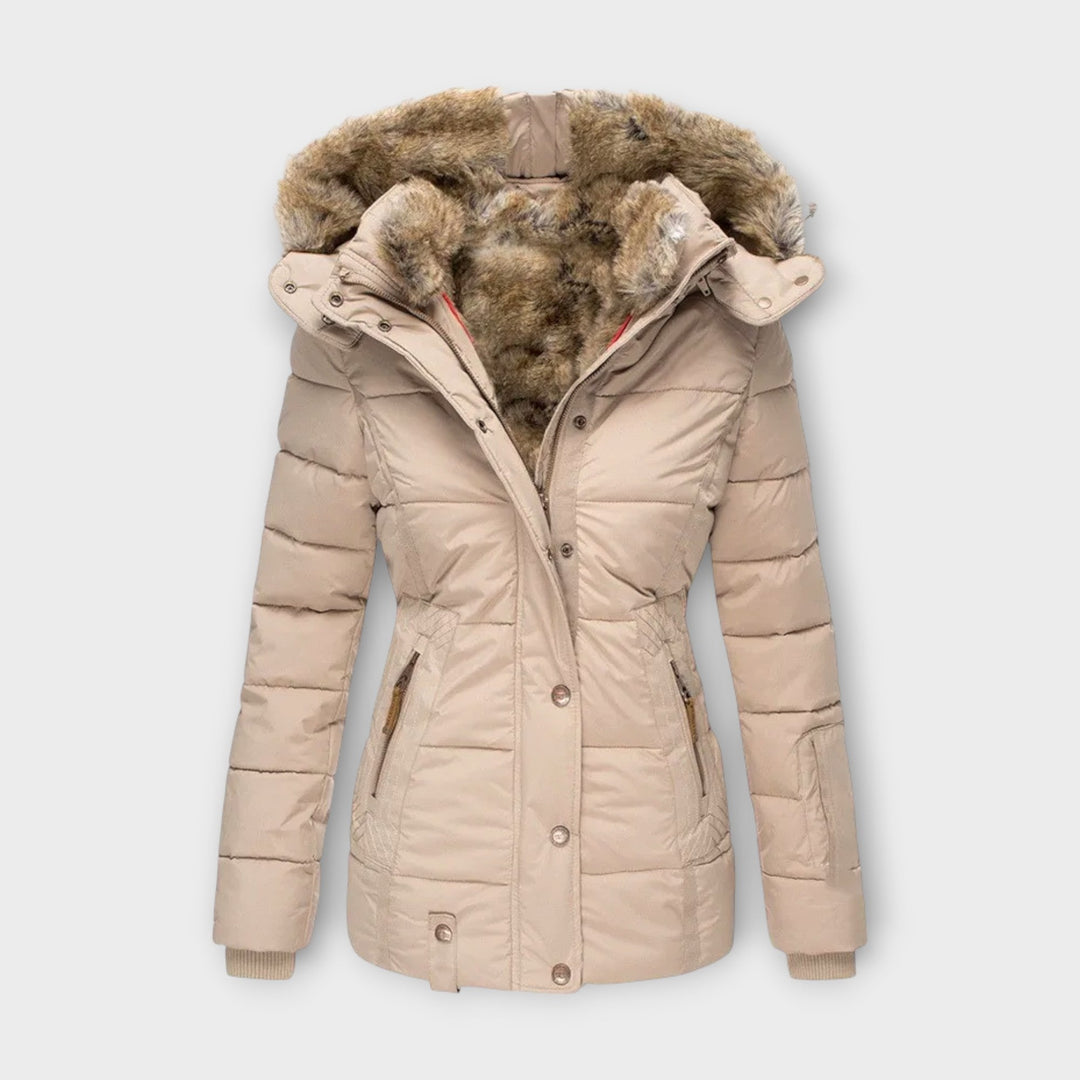 Hooded Faux Fur-Lined Winter Jacket
