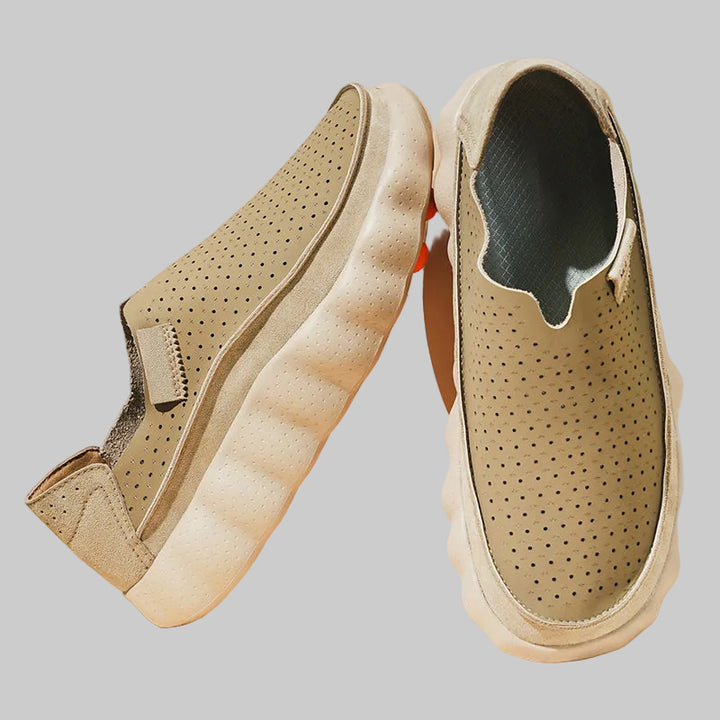Men's Perforated Cushioned Slip-On Loafers