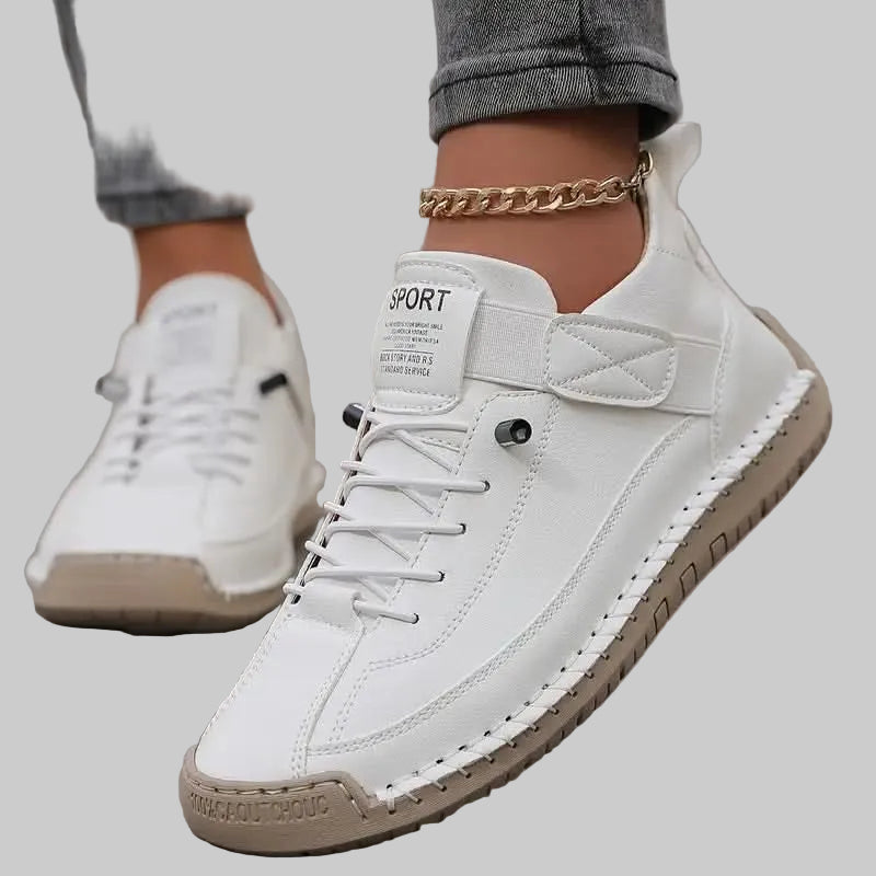 Women's Orthopedic Leather Sneakers with Wide Toe Box