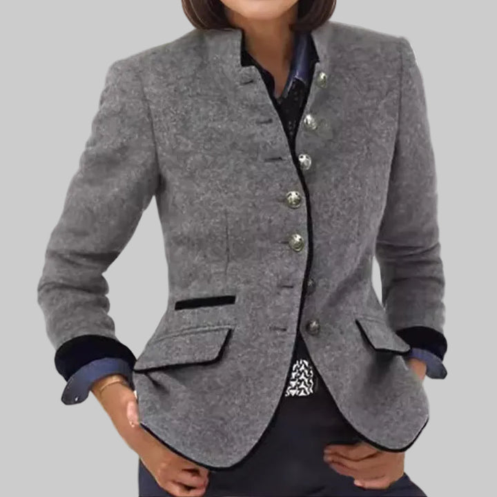 Women's Wool Blend Tailored Blazer