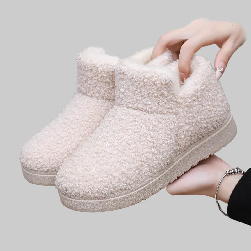 Women's Fleece-Lined Ankle Slipper Boots