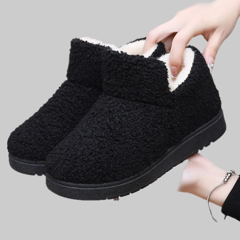 Women's Fleece-Lined Ankle Slipper Boots