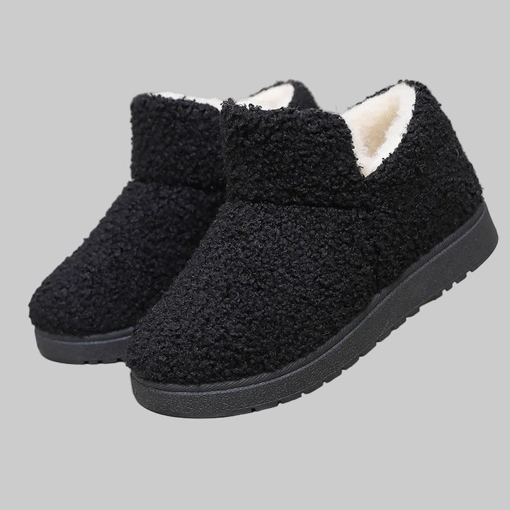 Women's Fleece-Lined Ankle Slipper Boots