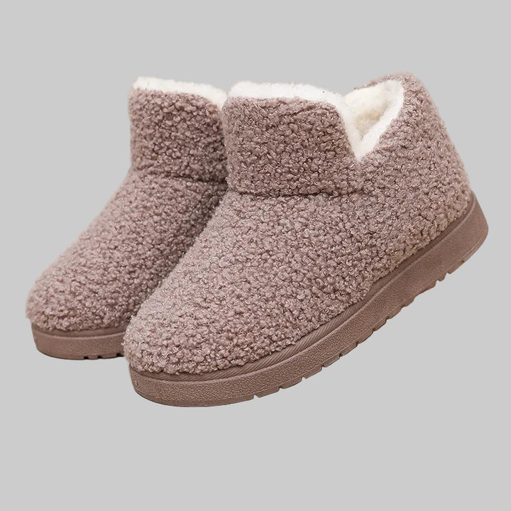 Women's Fleece-Lined Ankle Slipper Boots
