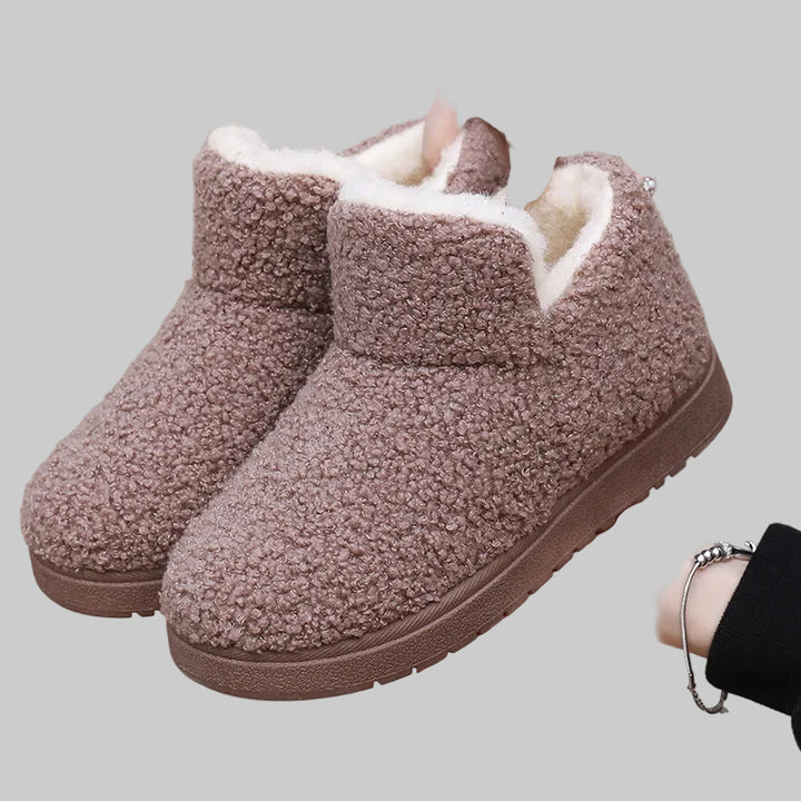 Women's Fleece-Lined Ankle Slipper Boots