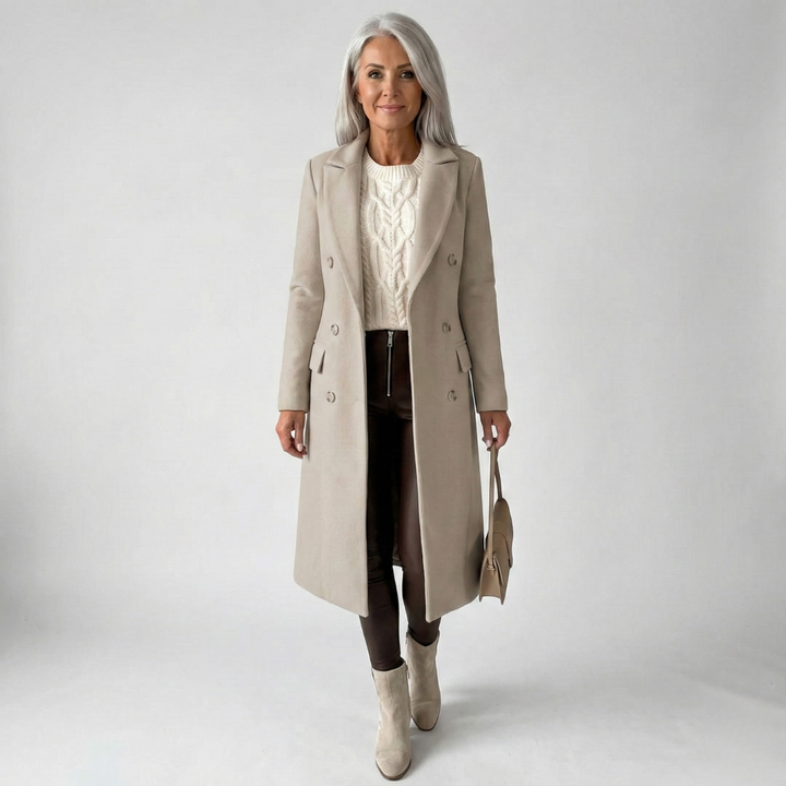 Women's Longline Button-Front Coat