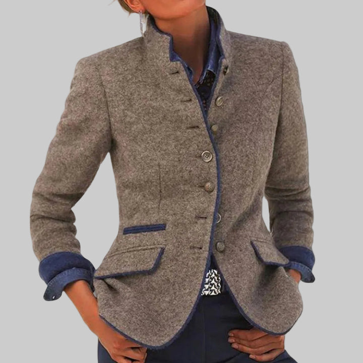 Women's Wool Blend Tailored Blazer