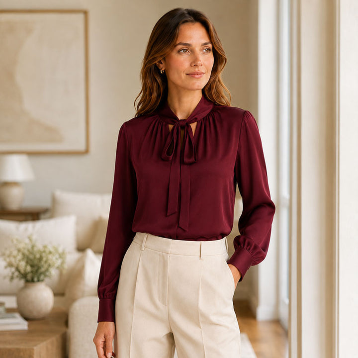 Rosalie Tie-Neck Blouse