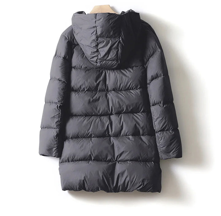 Women's Hooded Down Mid-Length Puffer Coat