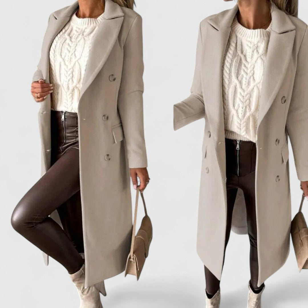Women's Longline Button-Front Coat