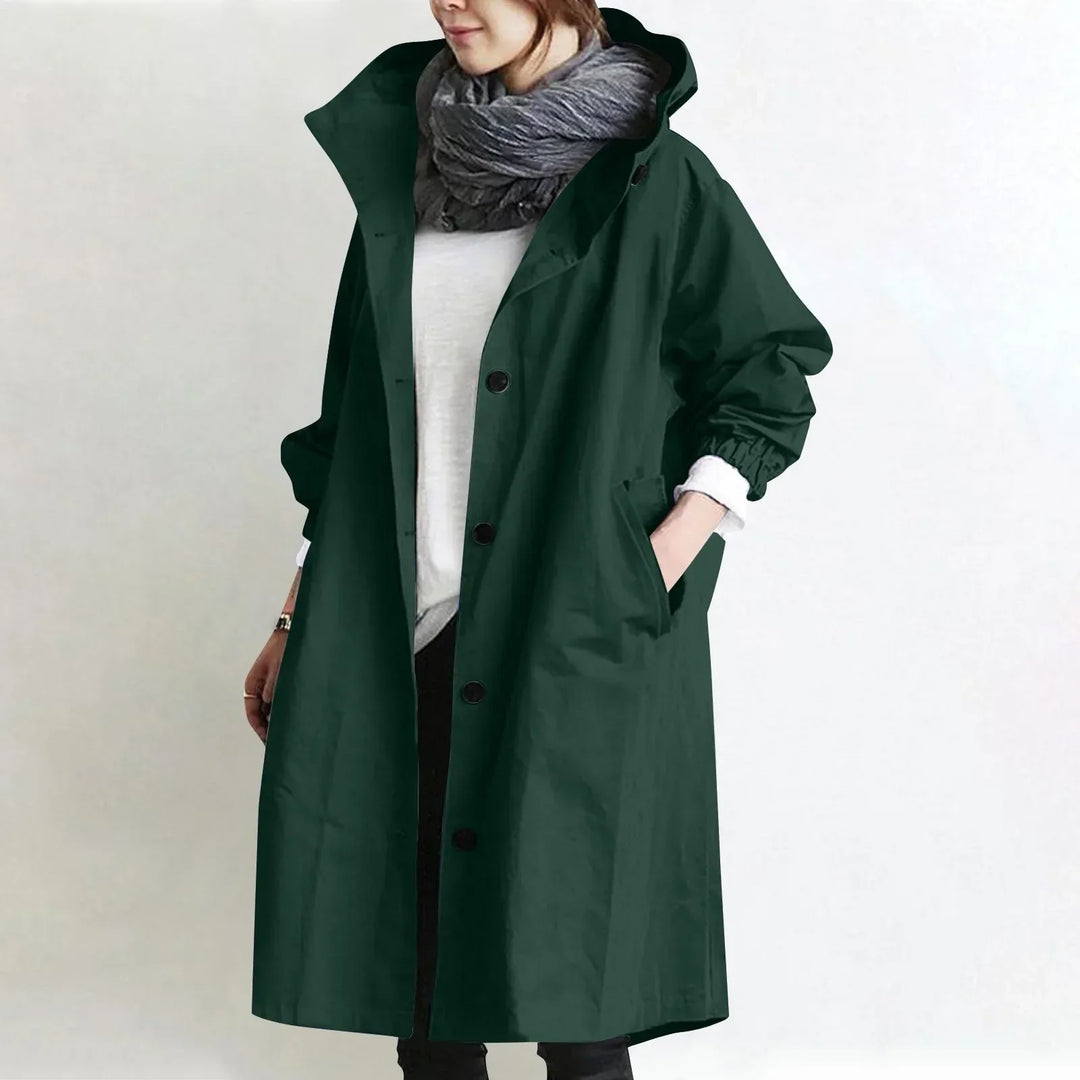 Hooded Longline Trench Coat
