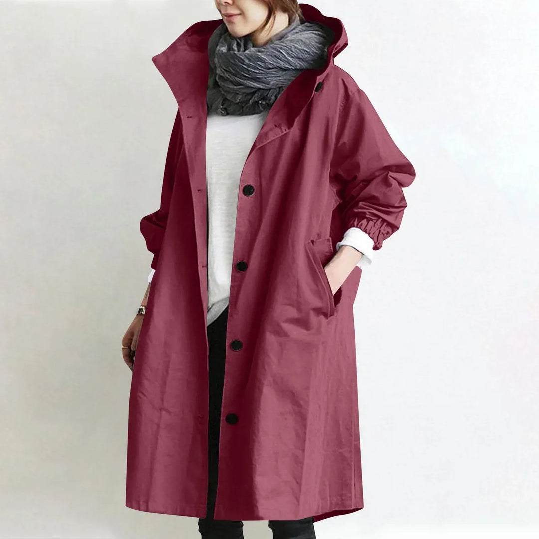 Hooded Longline Trench Coat