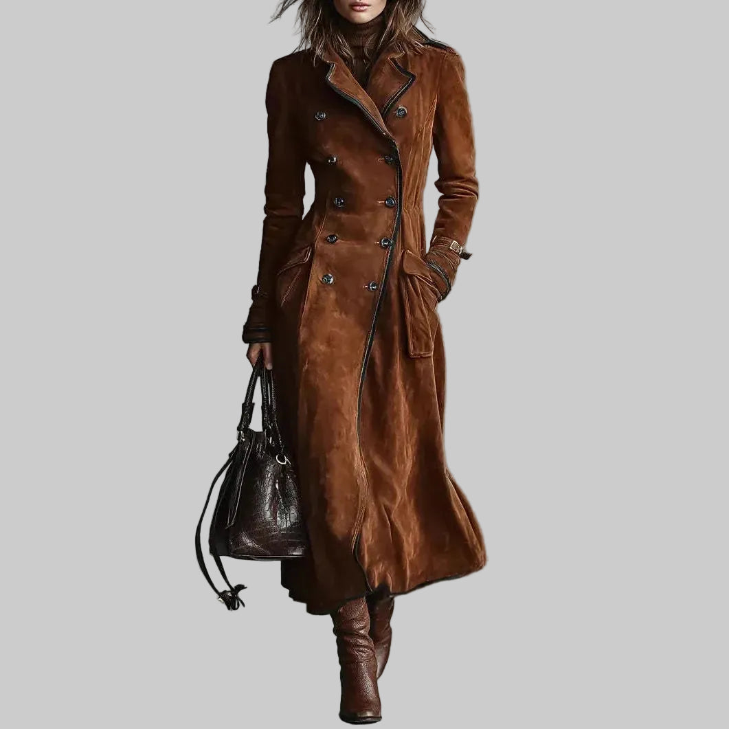 Women's Belted Longline Trench Coat