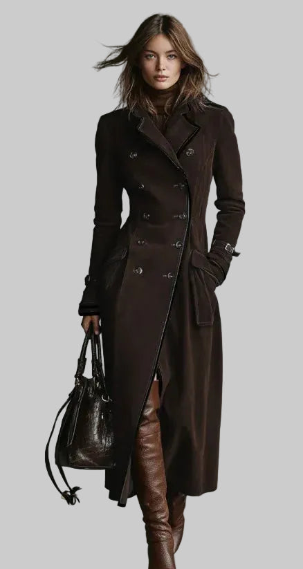 Women's Belted Longline Trench Coat