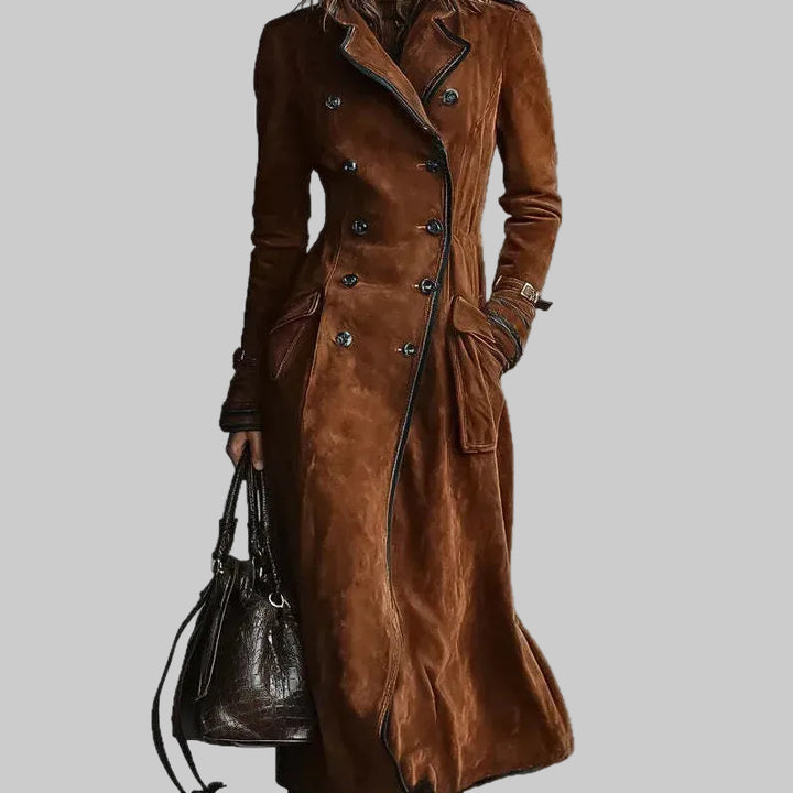 Women's Belted Longline Trench Coat
