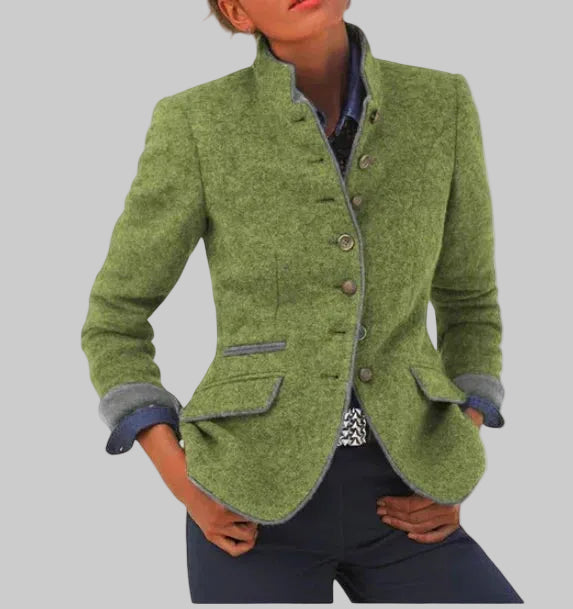 Women's Wool Blend Tailored Blazer