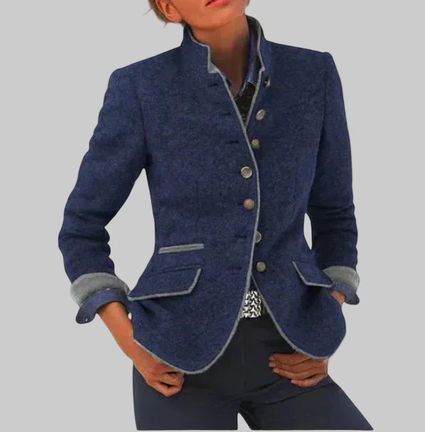 Women's Wool Blend Tailored Blazer