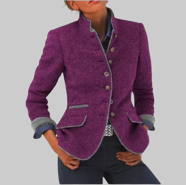 Women's Wool Blend Tailored Blazer