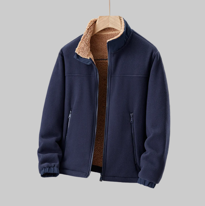 Plush-Lined Fleece Zip Jacket