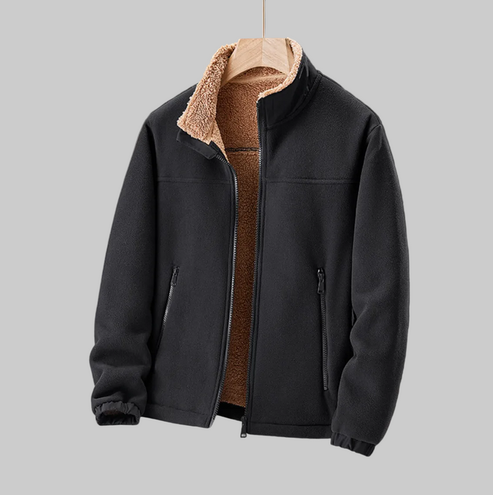 Plush-Lined Fleece Zip Jacket