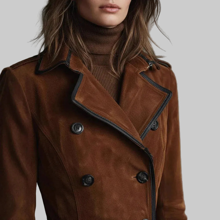 Women's Belted Longline Trench Coat
