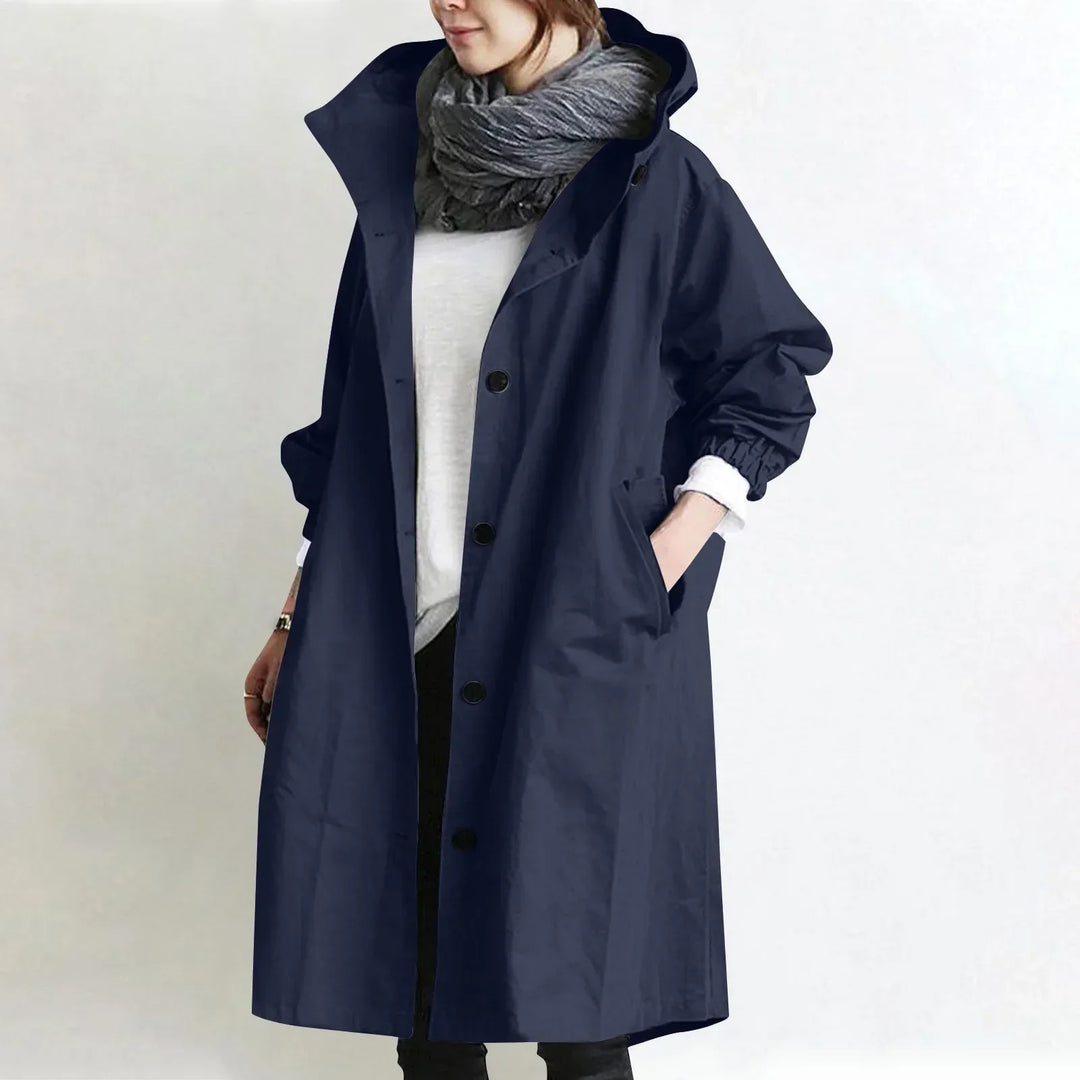 Hooded Longline Trench Coat