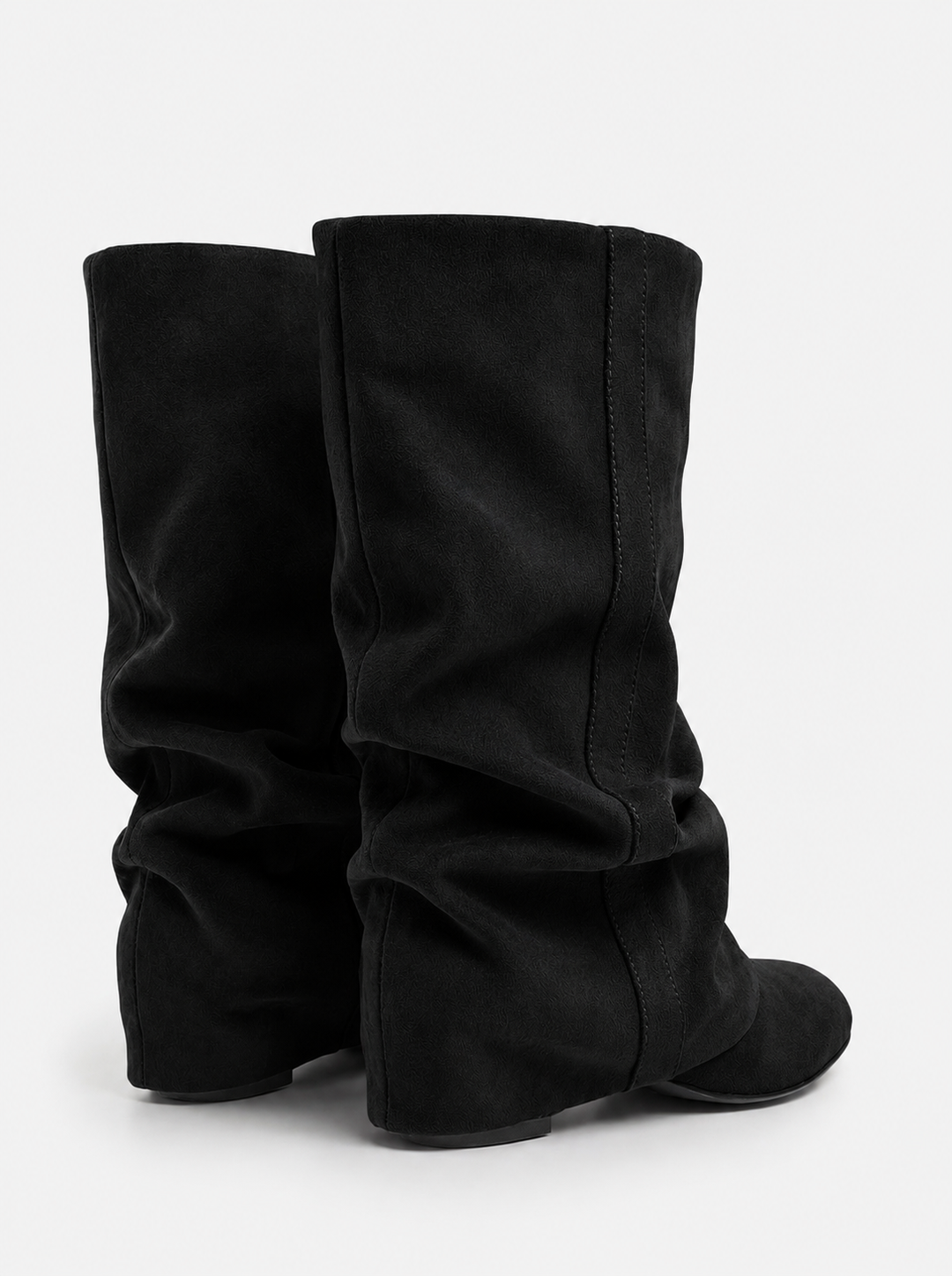 Women's Slouchy Suede Boots with Hidden Heel