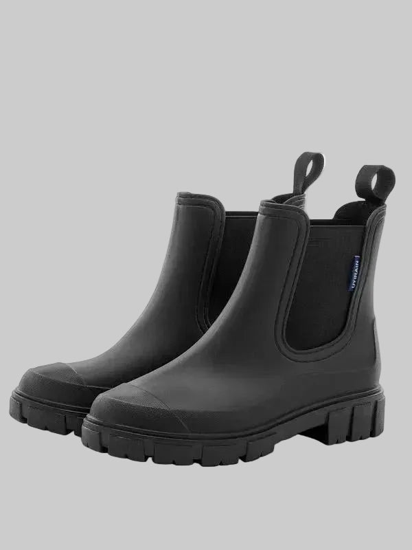 Women's Waterproof Chelsea Rain Boots with Chunky Lug Sole