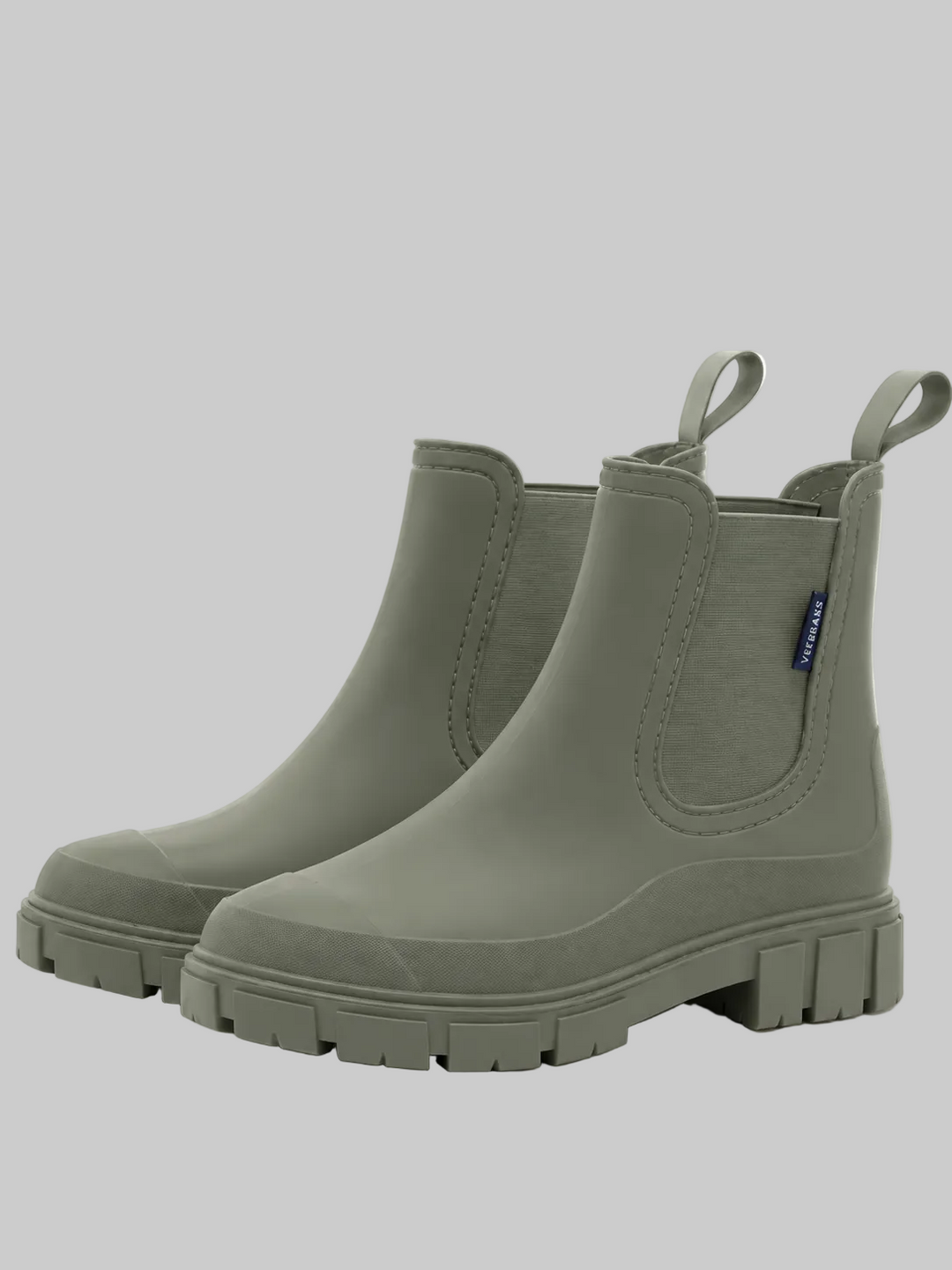 Women's Waterproof Chelsea Rain Boots with Chunky Lug Sole