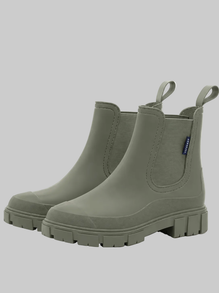 Women's Waterproof Chelsea Rain Boots with Chunky Lug Sole