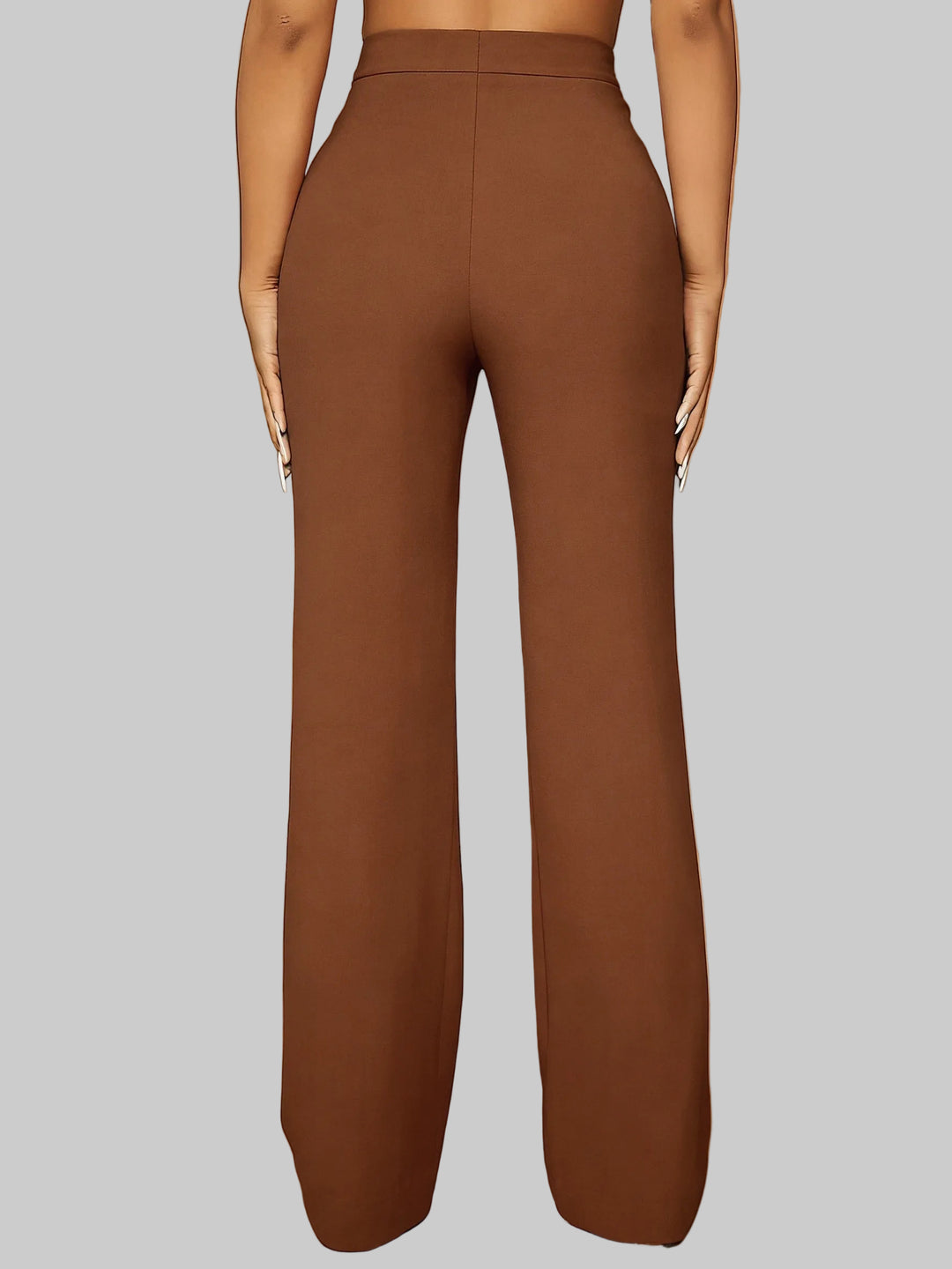 Women's Relaxed V-Neck Striped Trousers Set