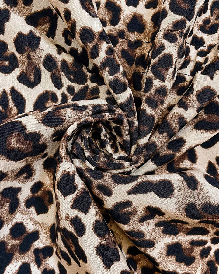 Reversible Hooded Leopard Print Coat