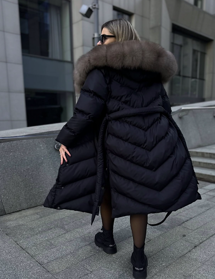 Women's Faux Fur Collar Insulated Winter Jacket