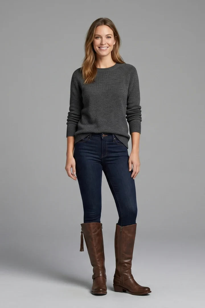 Women's Knee-High Zipper Boots with Tassel Detail