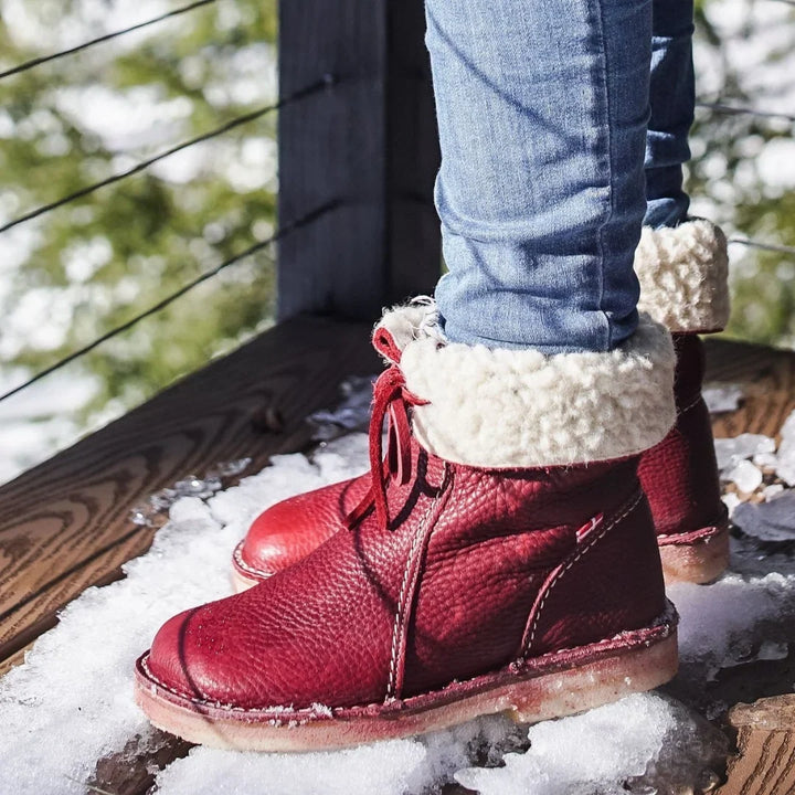 Women's Waterproof Fold-Over Collar Winter Boots