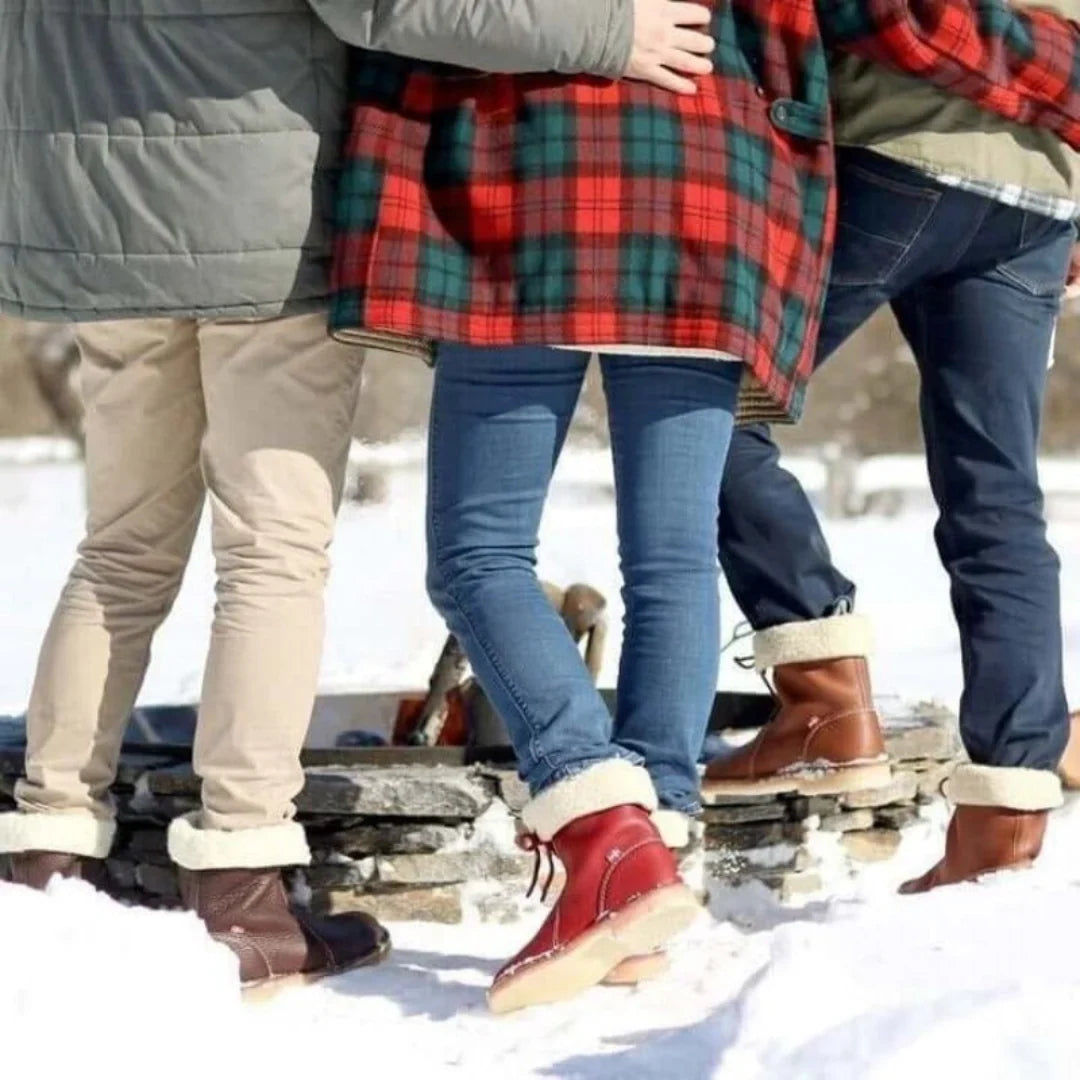 Women's Waterproof Fold-Over Collar Winter Boots