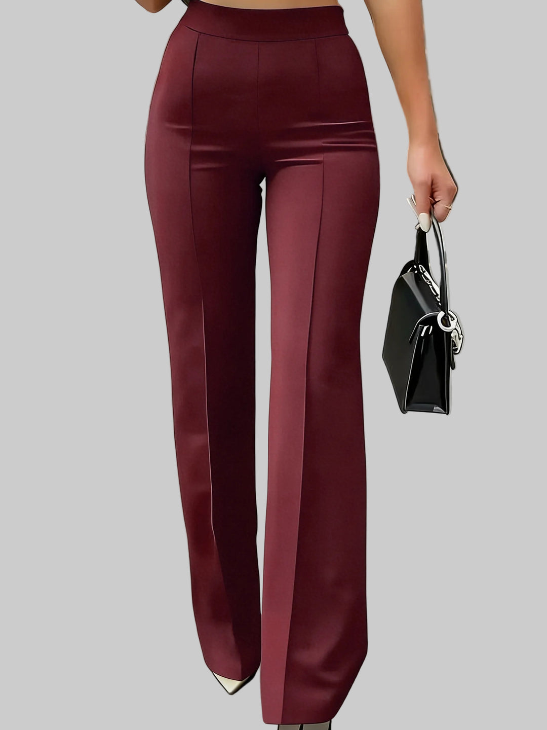 Women's Relaxed V-Neck Striped Trousers Set