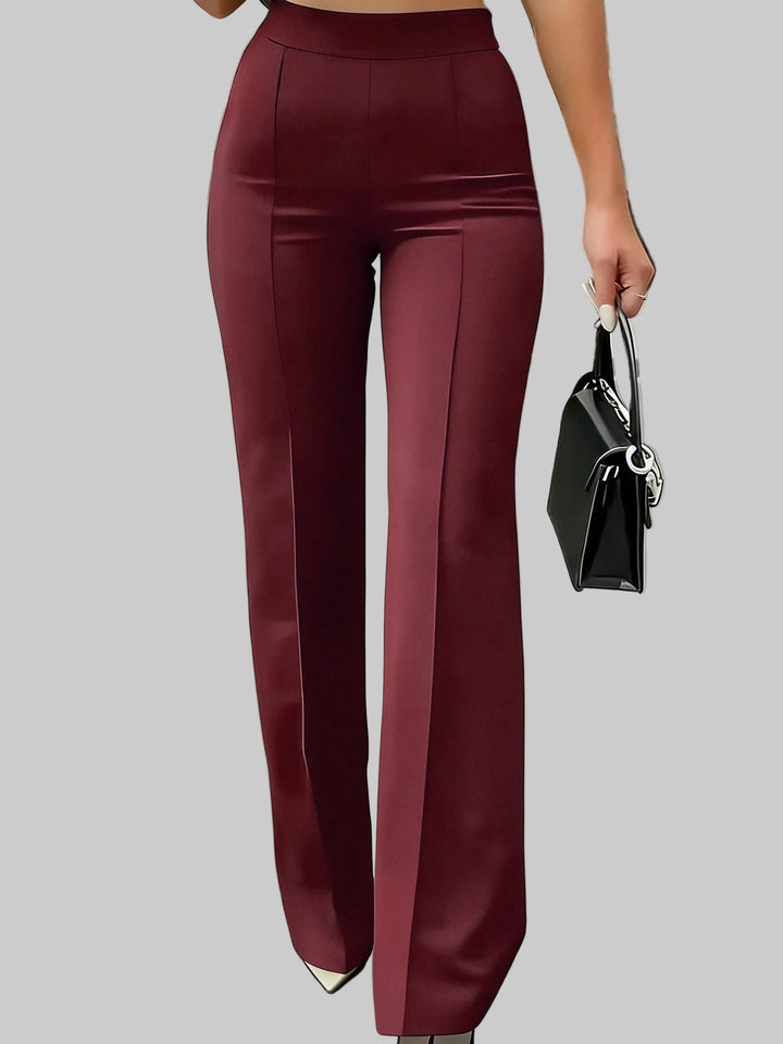 Women's Relaxed V-Neck Striped Trousers Set