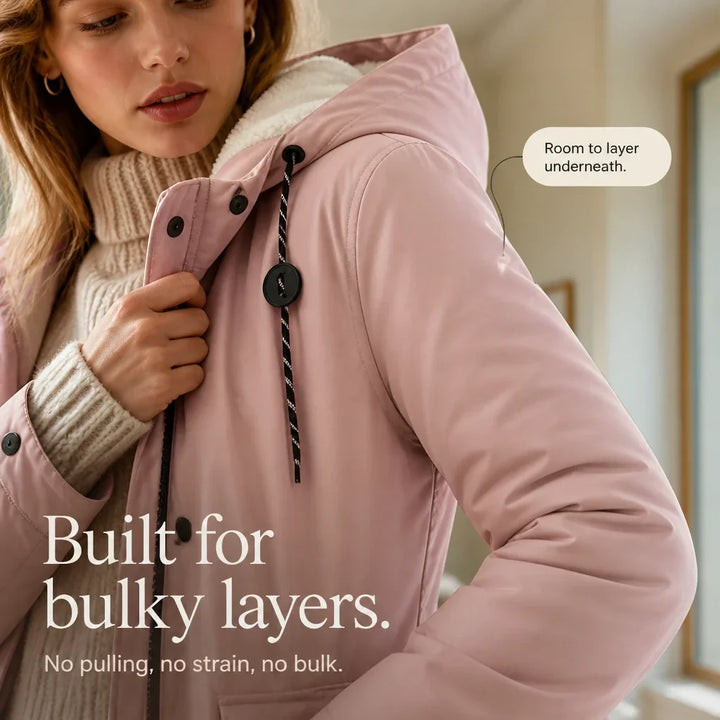 Women's Long Hooded Lined Parka Coat