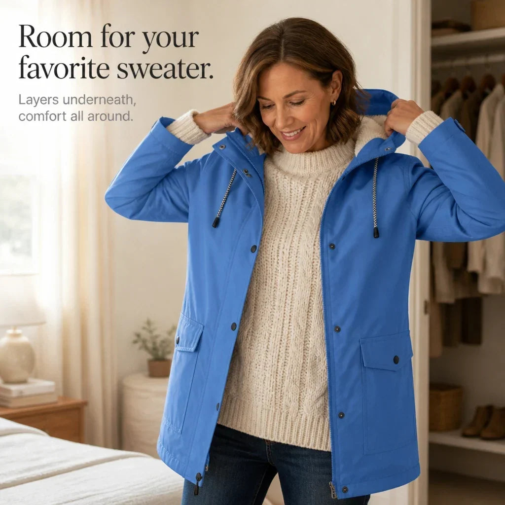 Women's Fleece-Lined Hooded Winter Jacket
