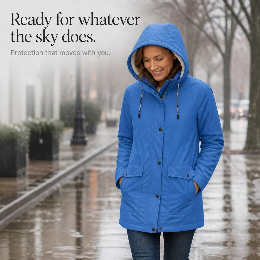 Women's Fleece-Lined Hooded Winter Jacket